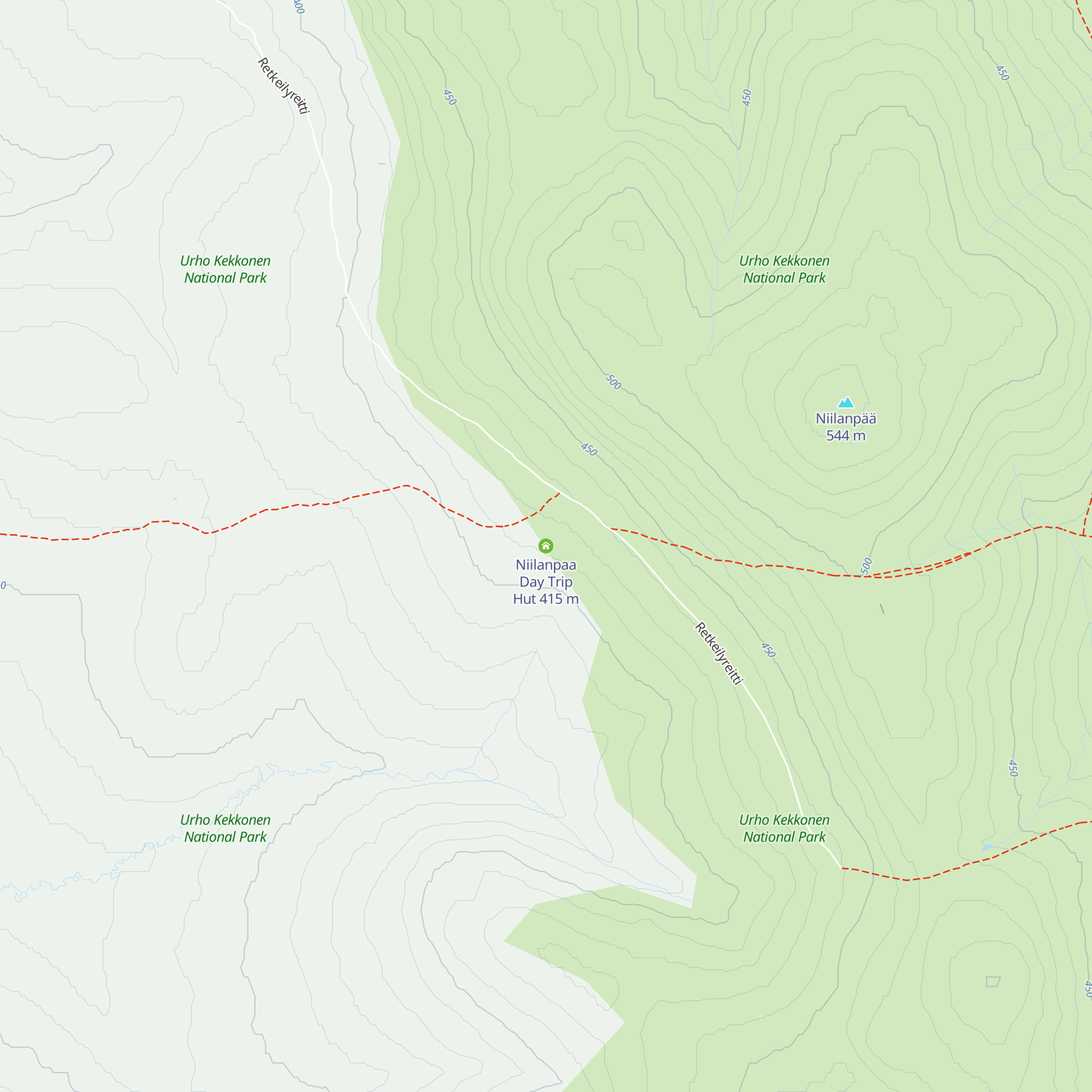 Niilanpaa Day Trip Hut map