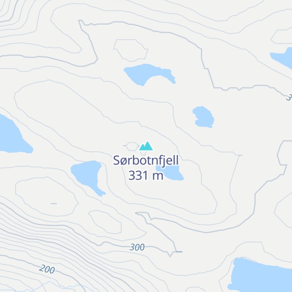 Map of Sørbotnfjell