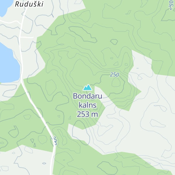 Map of Bondaru kalns