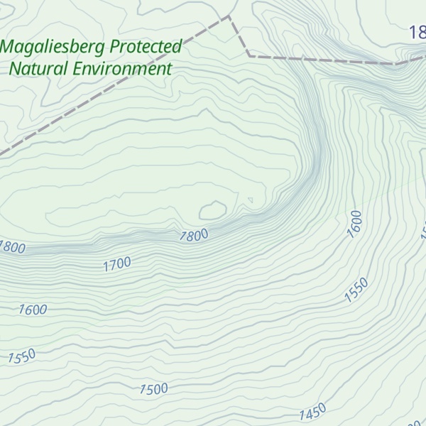 Map of Magaliesberg
