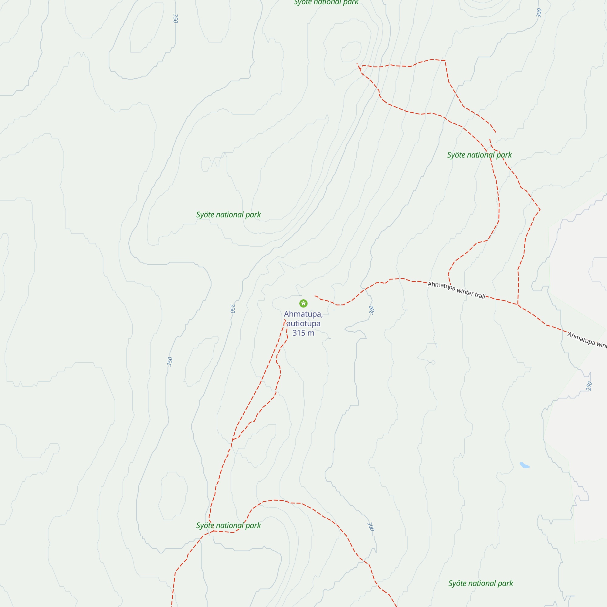 Ahmatupa, autiotupa map