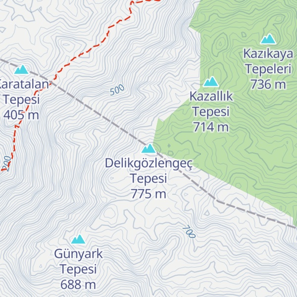 Map of Delikgözlengeç Tepesi