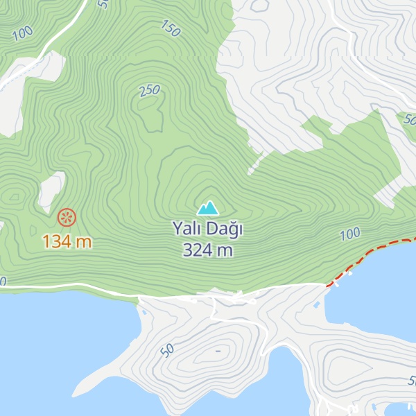 Map of Yalı Dağı