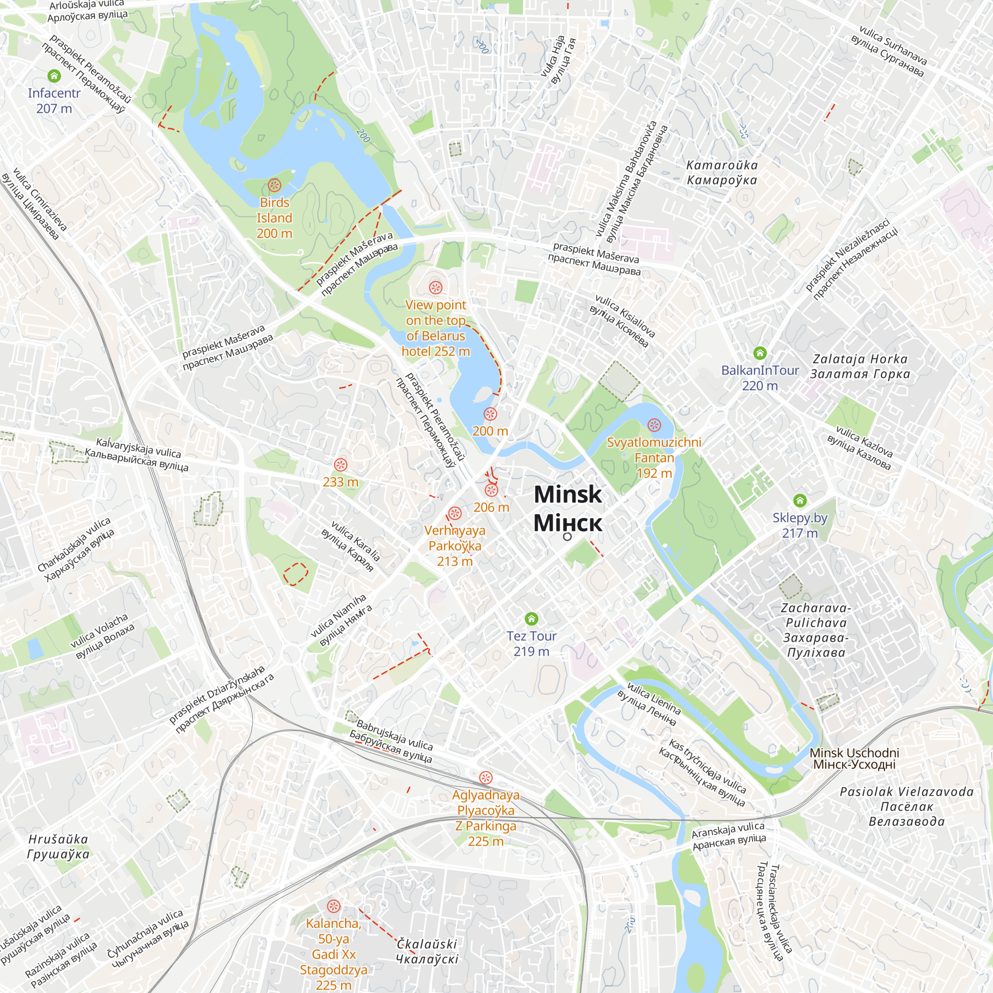 Minsk Tourist Information Center map