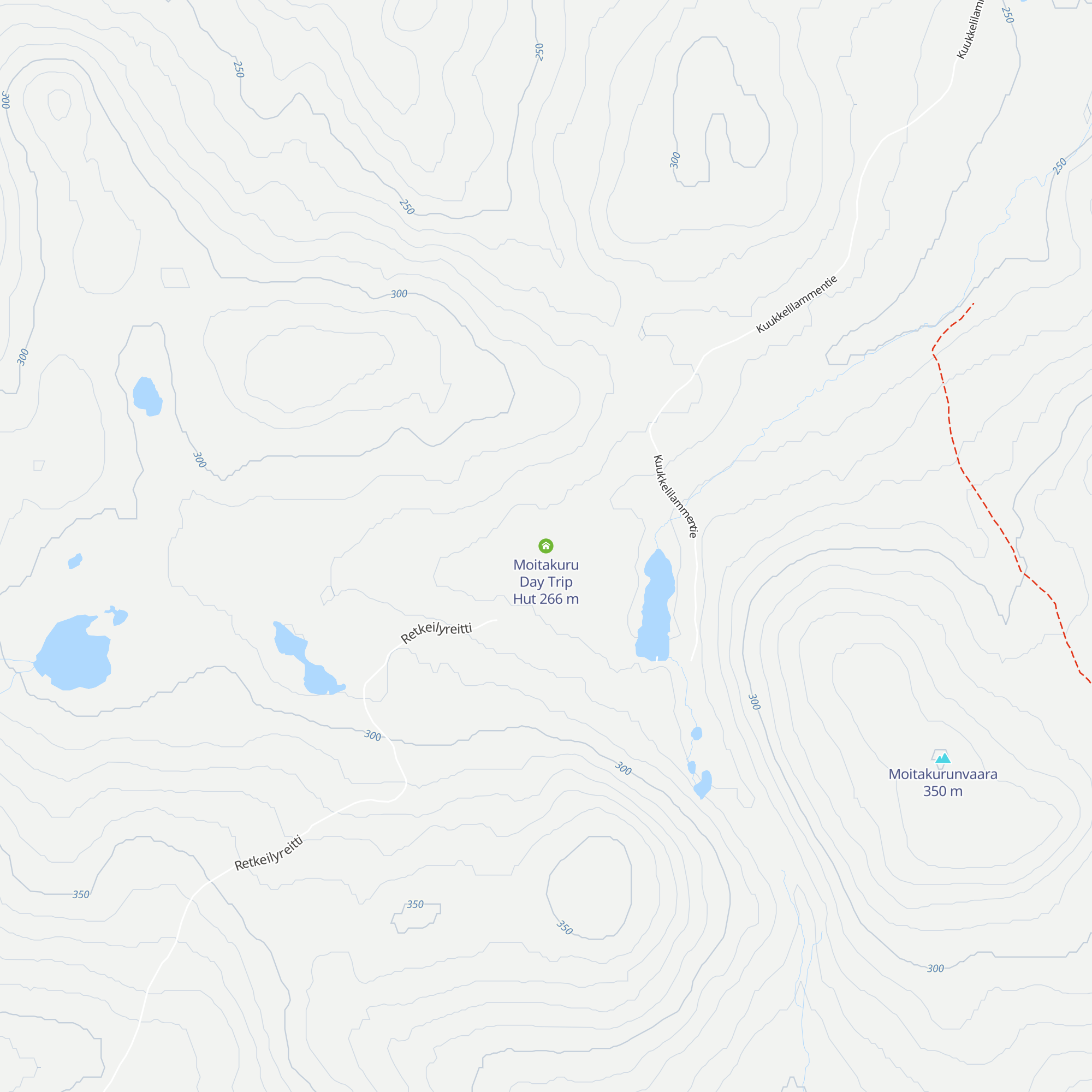 Moitakuru Day Trip Hut map