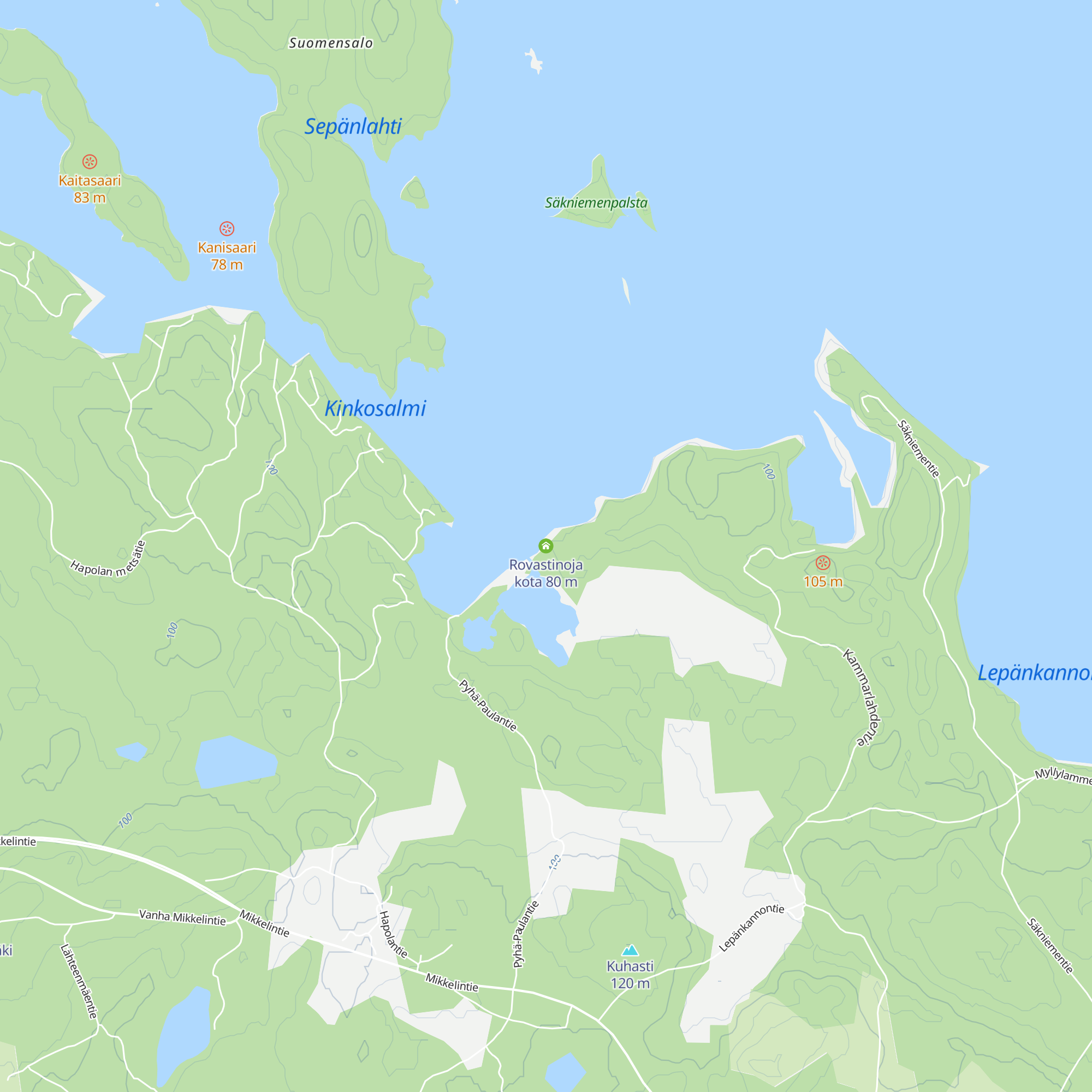 Rovastinoja kota map