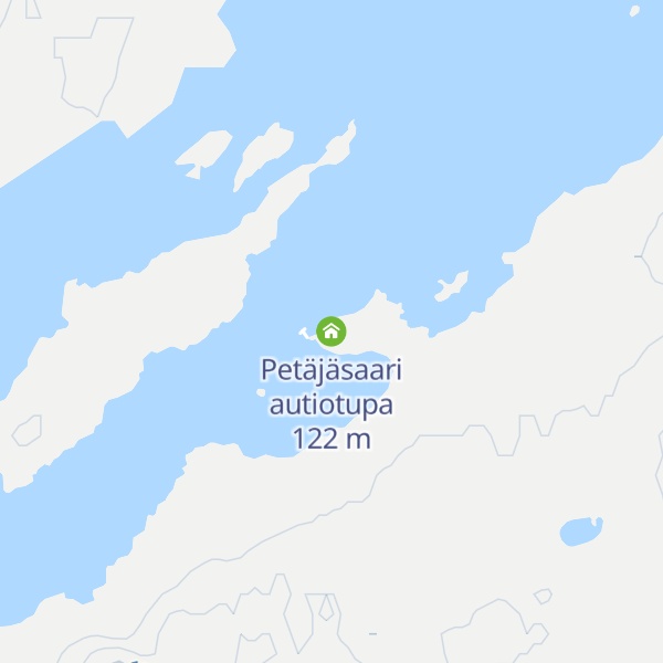 Map of Petäjäsaari autiotupa