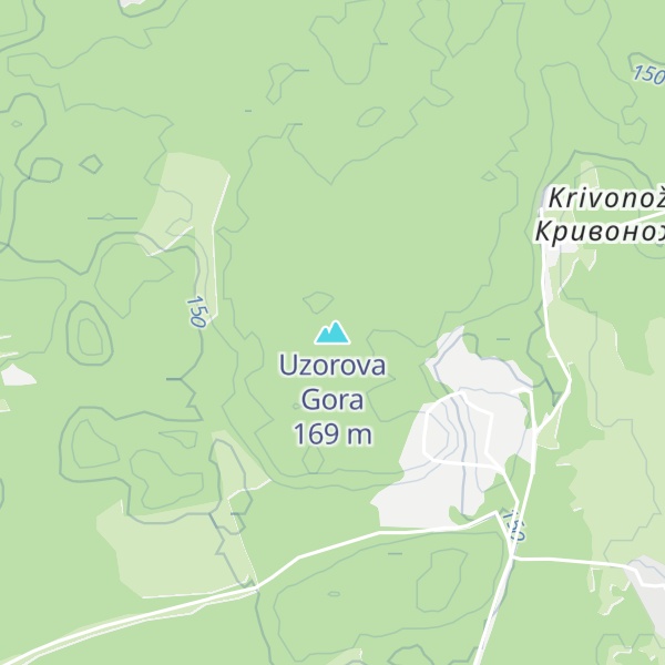 Map of Uzorova Gora