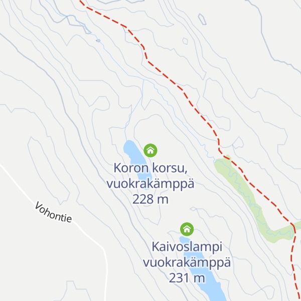 Map of Koron korsu, vuokrakämppä