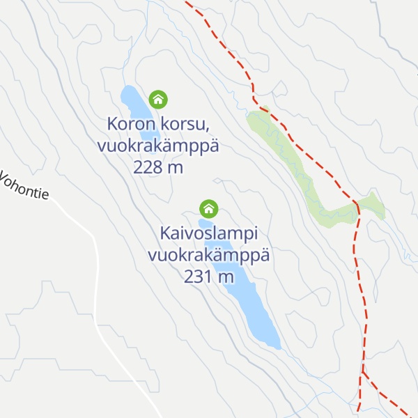 Map of Kaivoslampi vuokrakämppä