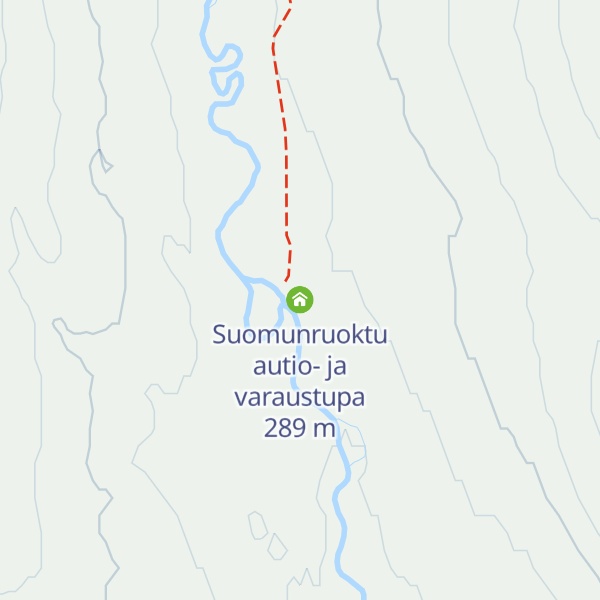 Map of Suomunruoktu autio- ja varaustupa