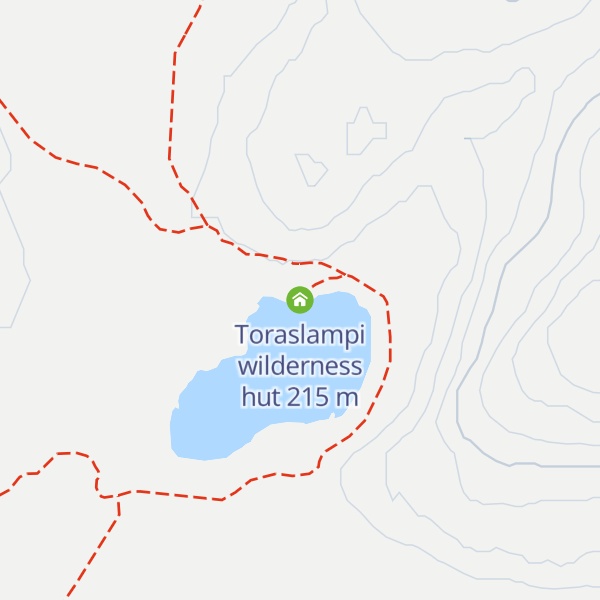 Map of Toraslampi wilderness hut