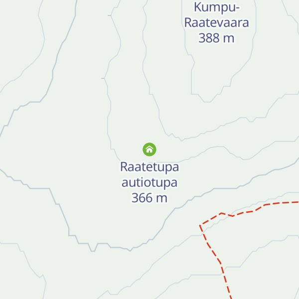 Map of Raatetupa autiotupa
