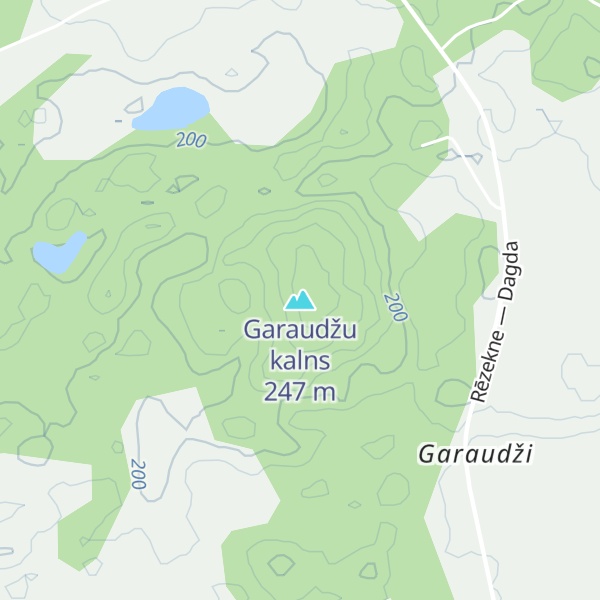 Map of Garaudžu kalns