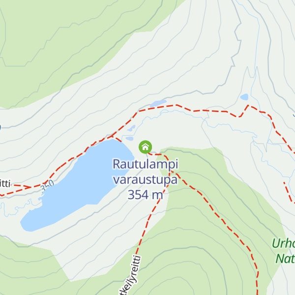 Map of Rautulampi Open Wilderness Hut