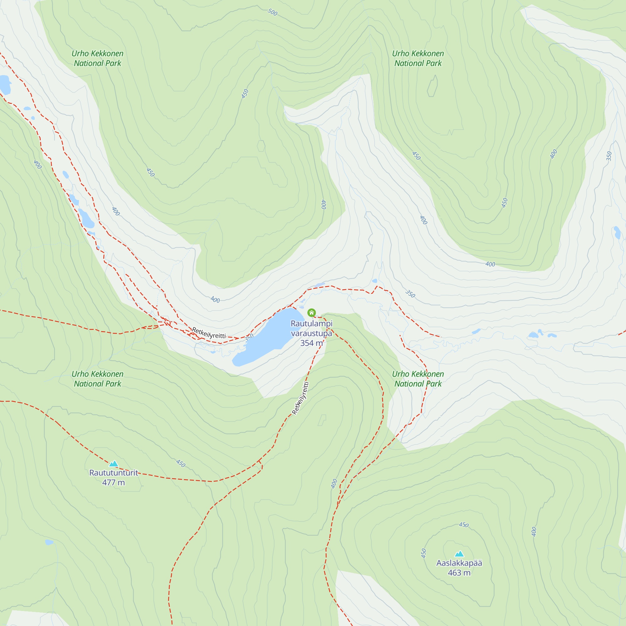 Rautulampi Open Wilderness Hut map