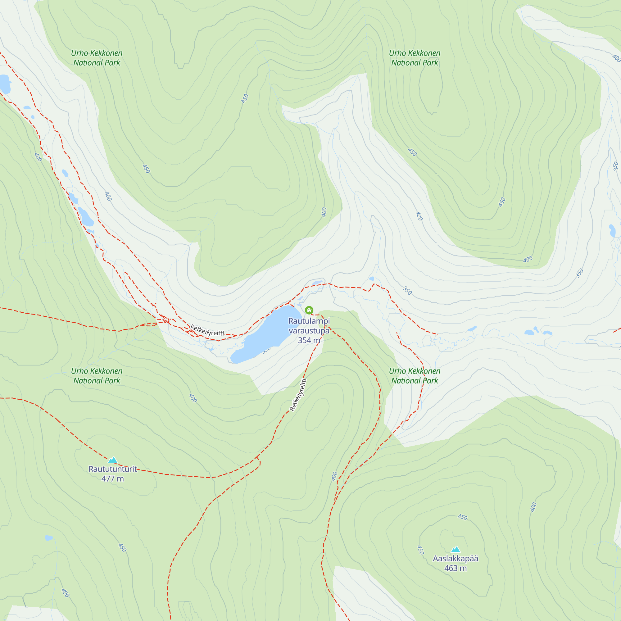 Rautulampi Open Wilderness Hut map