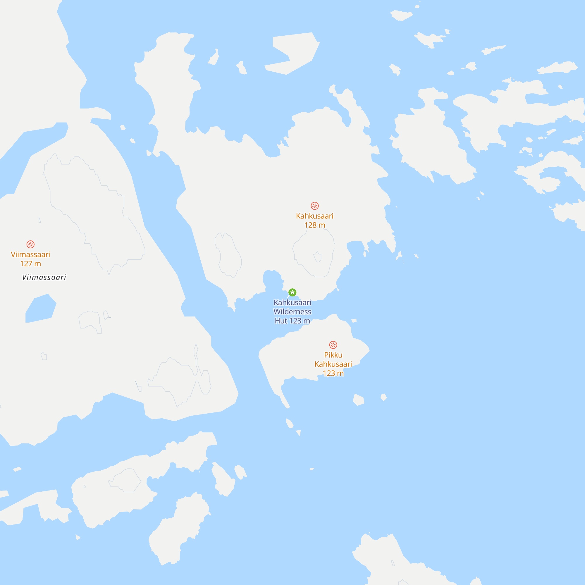Kahkusaari Wilderness Hut map