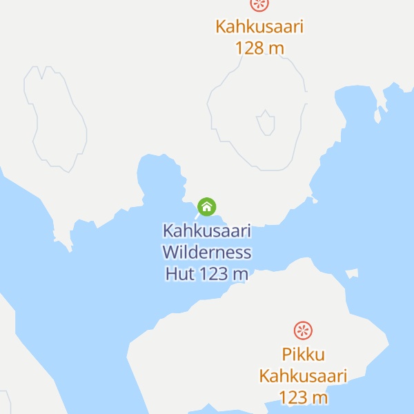 Map of Kahkusaari Wilderness Hut