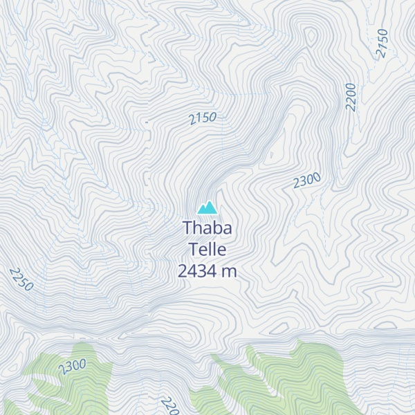 Map of Thaba Telle