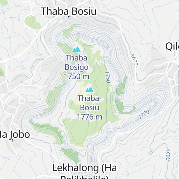 Map of Thaba-Bosiu