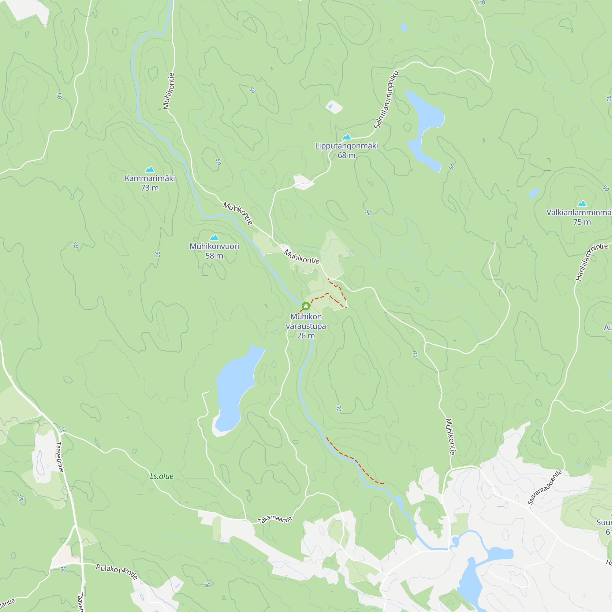Muhikon varaustupa map