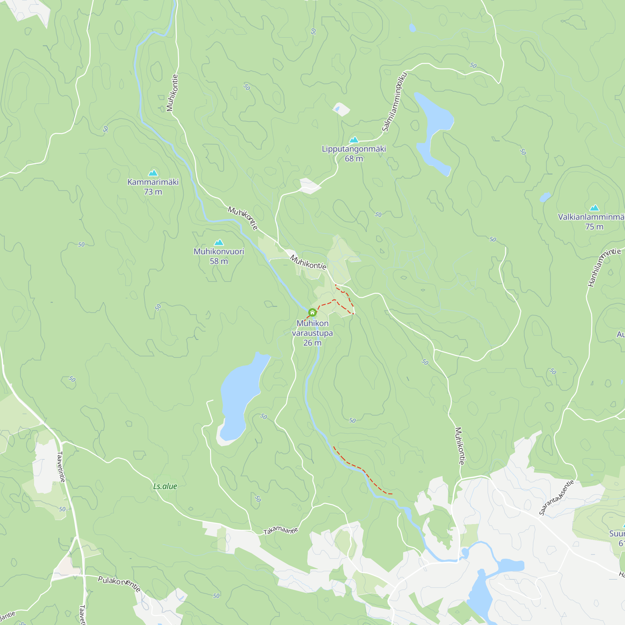 Muhikon varaustupa map