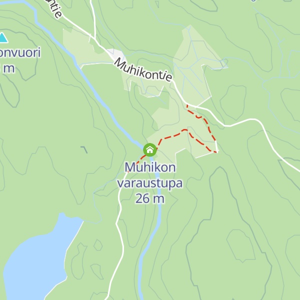 Map of Muhikon varaustupa