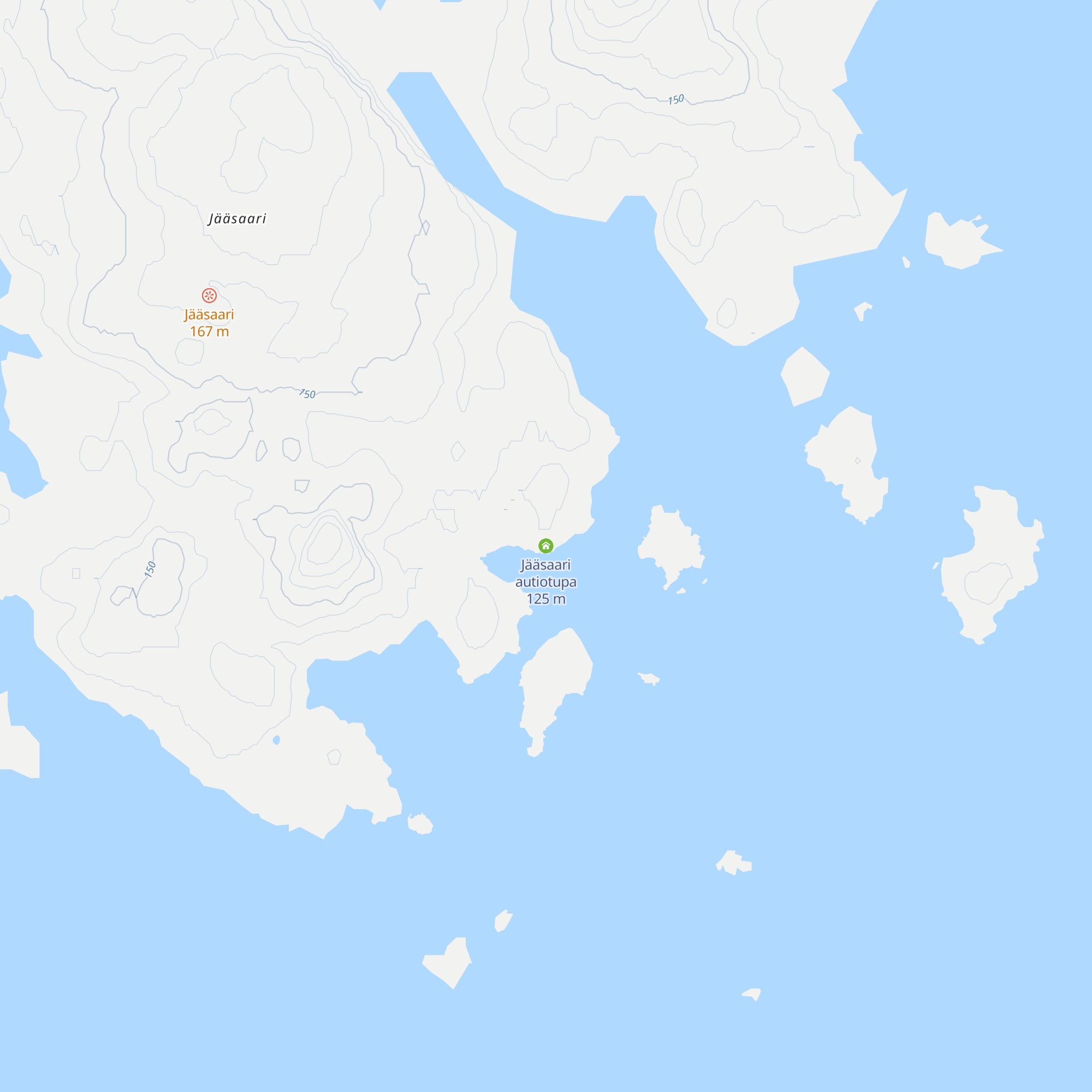 Jääsaari autiotupa map