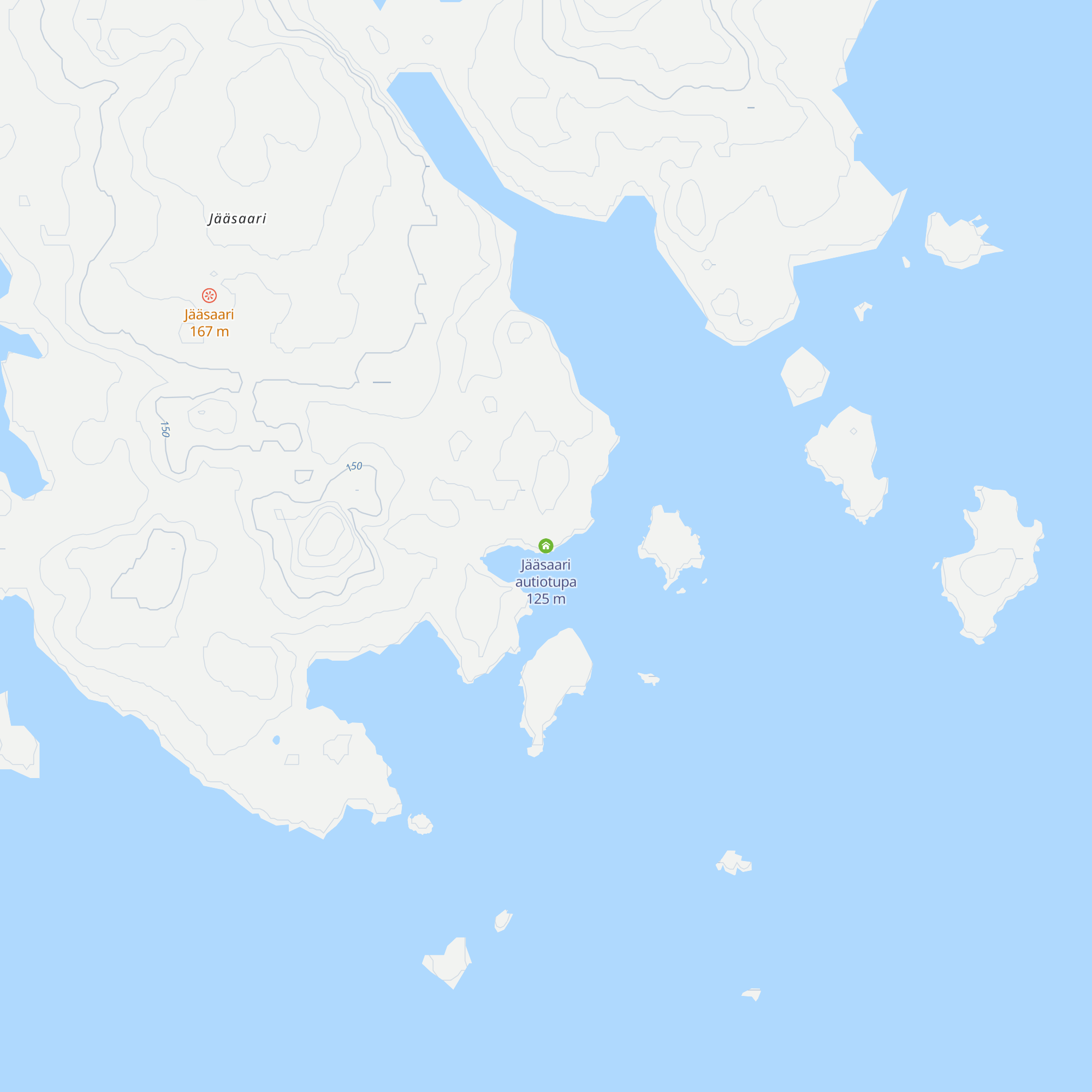 Jääsaari autiotupa map