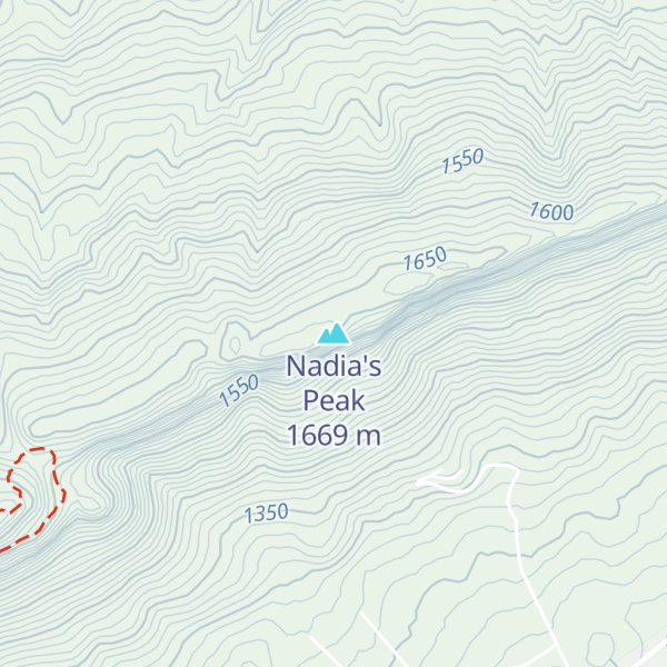 Map of Nadia's Peak