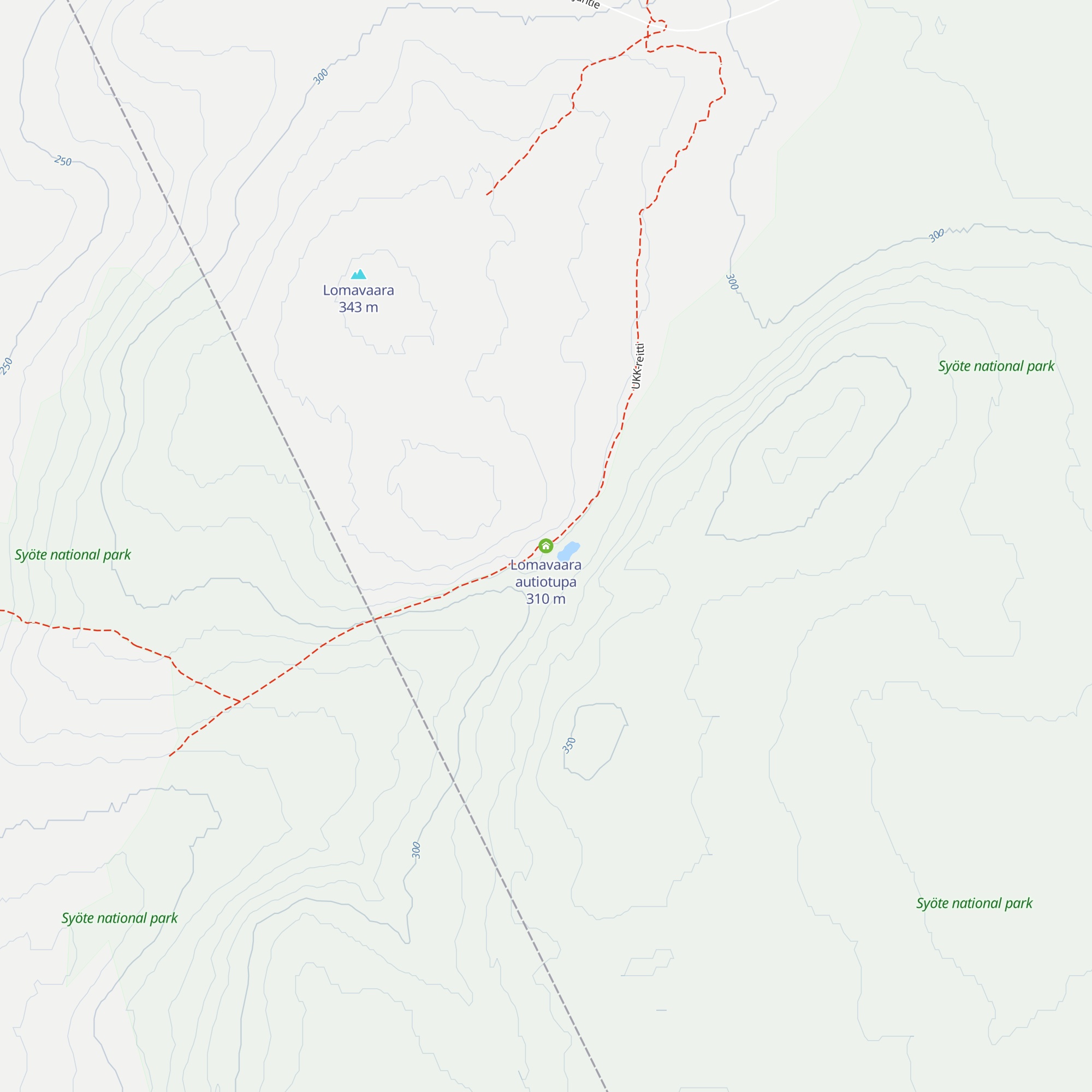 Lomavaara autiotupa map