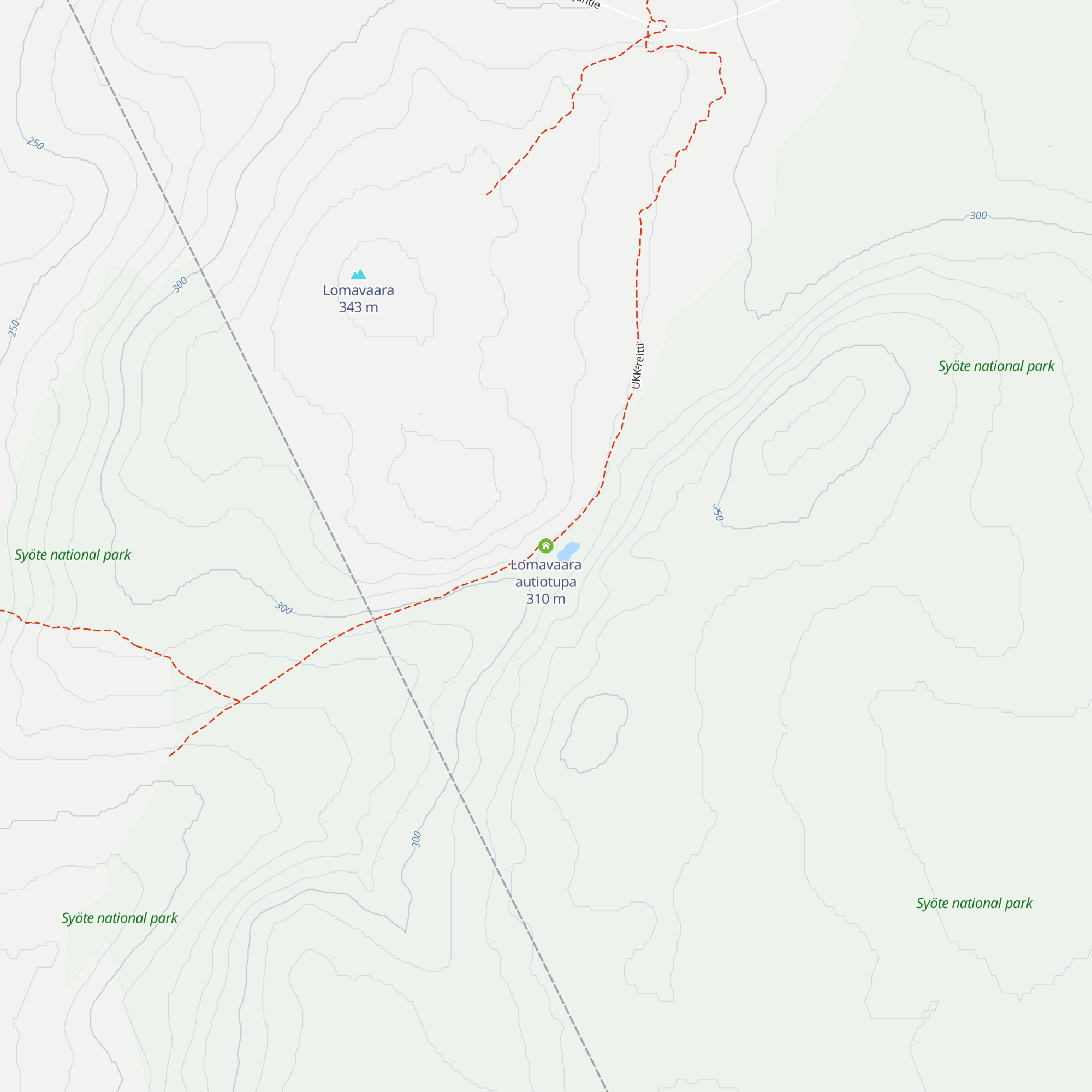 Lomavaara autiotupa map