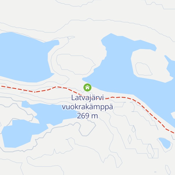 Map of Latvajärvi vuokrakämppä