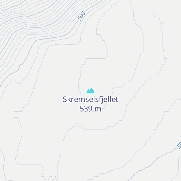 Map of Skremselsfjellet
