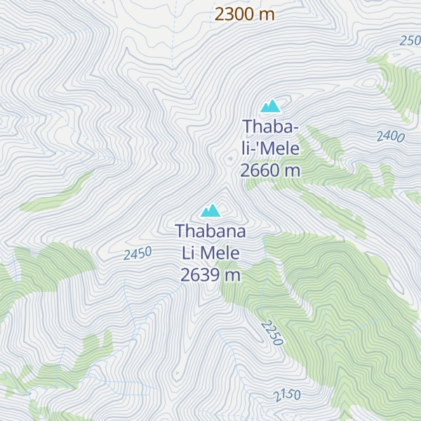 Map of Thabana Li Mele