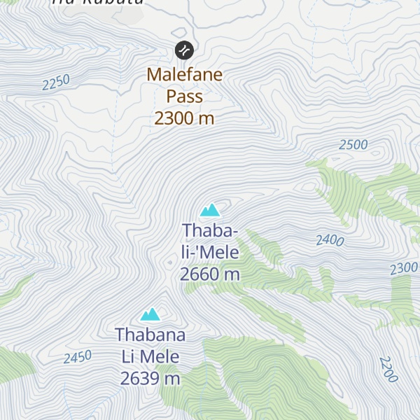 Map of Thaba-li-'Mele
