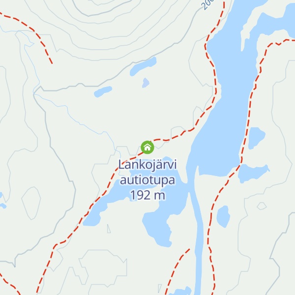 Map of Lankojärvi autiotupa
