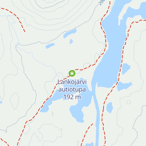 Map of Lankojärvi varaustupa