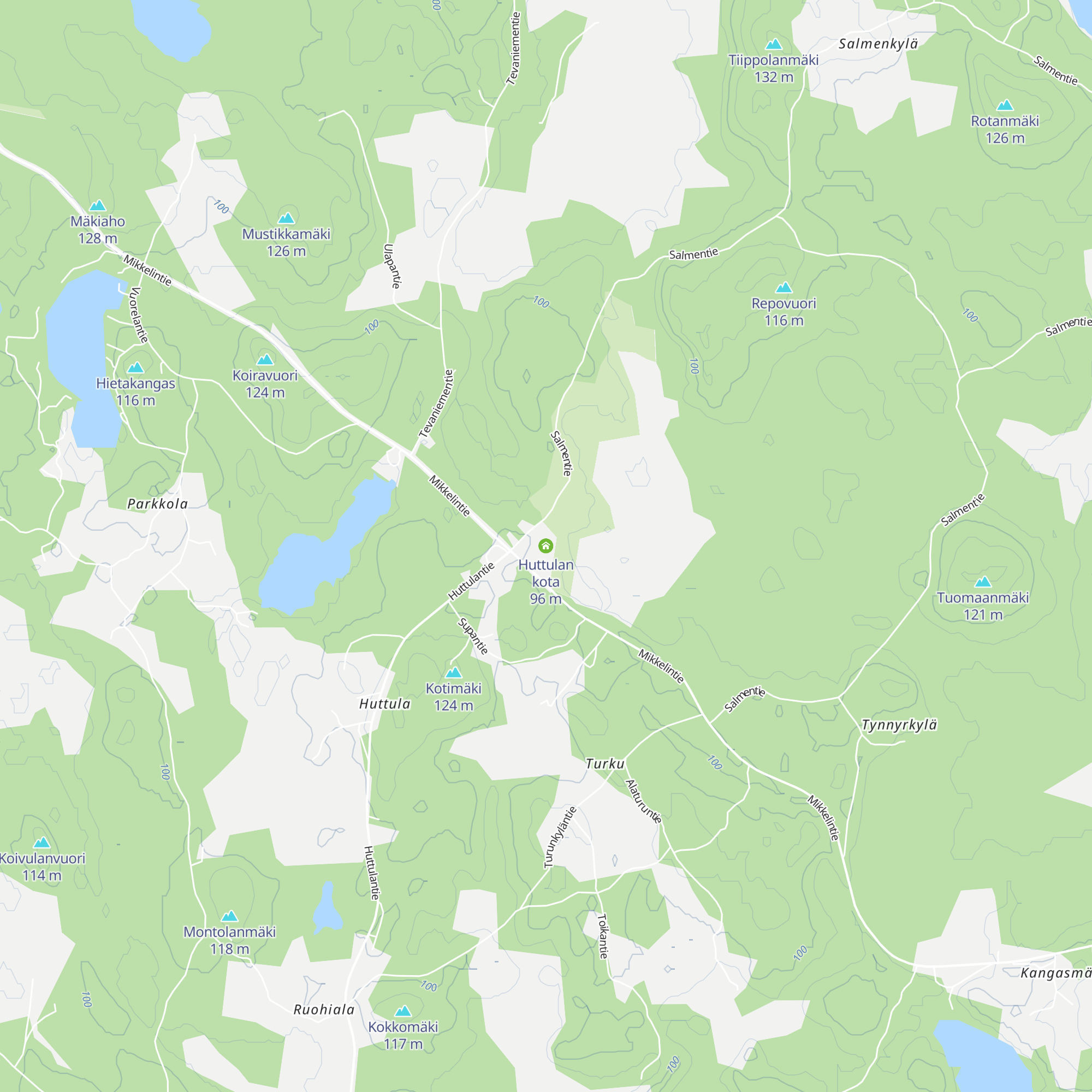 Huttulan kota map