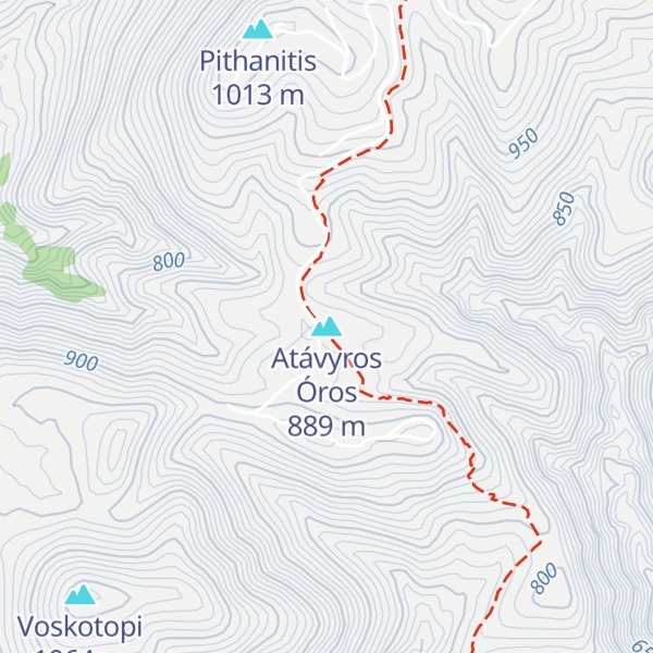 Map of Atávyros Óros