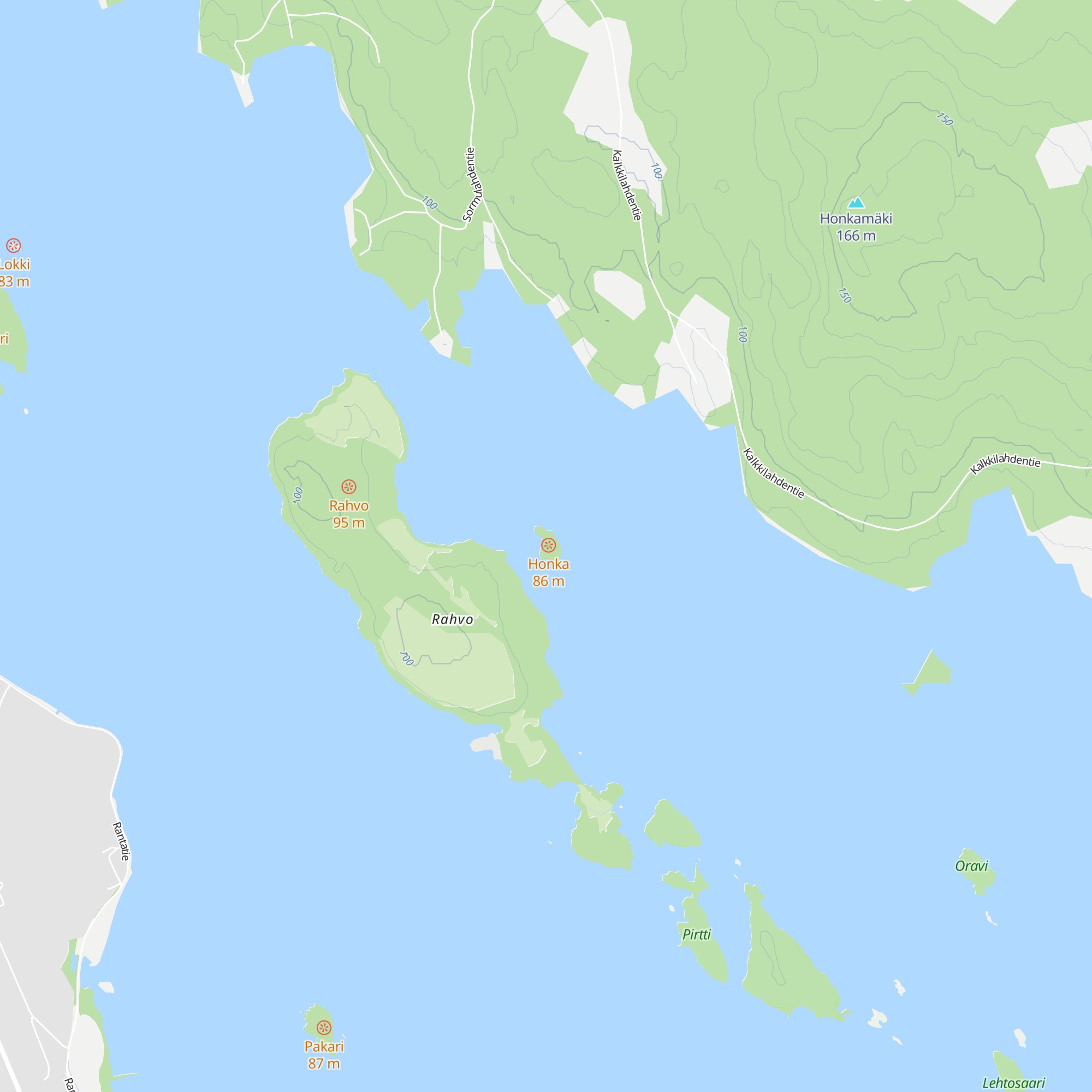 Honka-saaren kota map