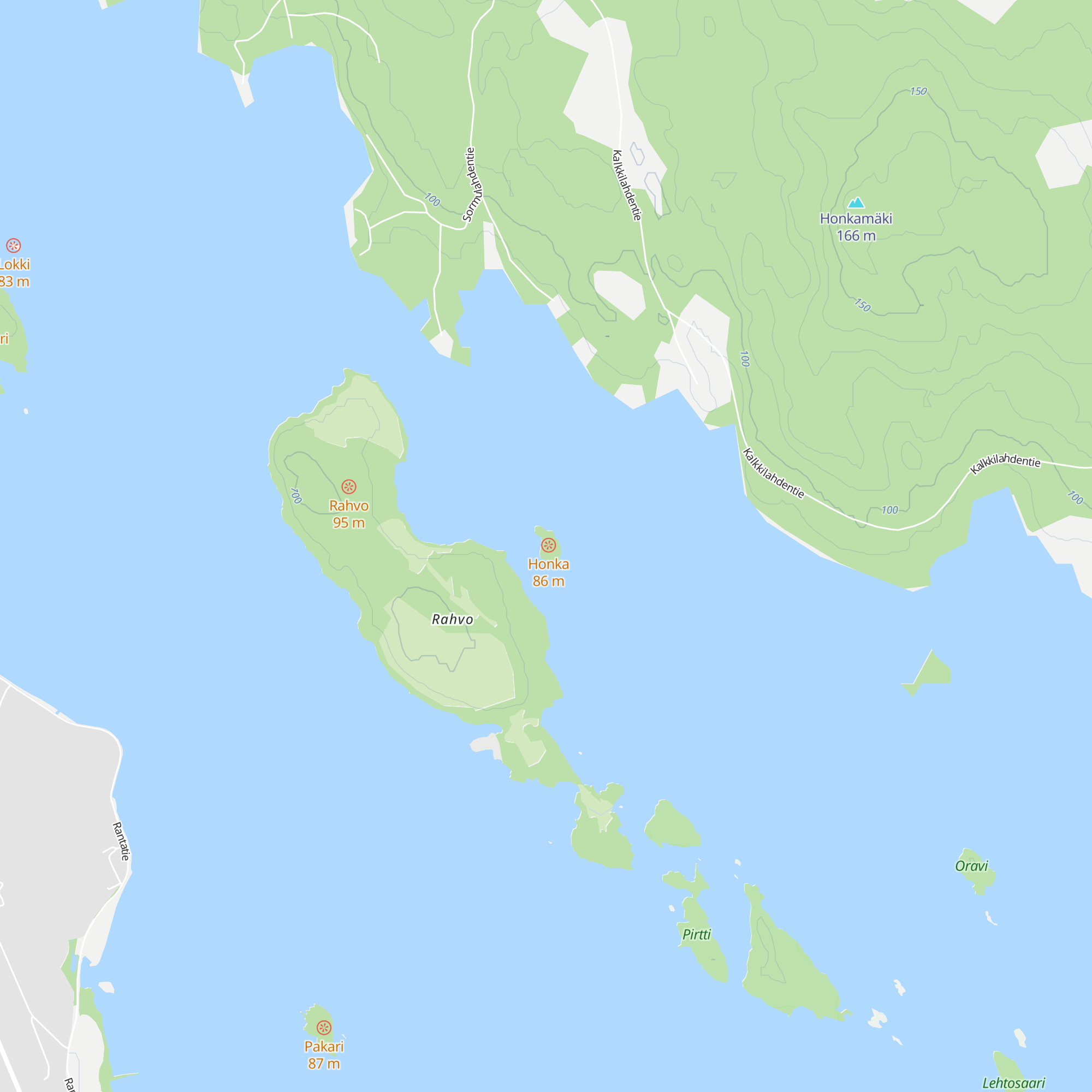 Honka-saaren kota map