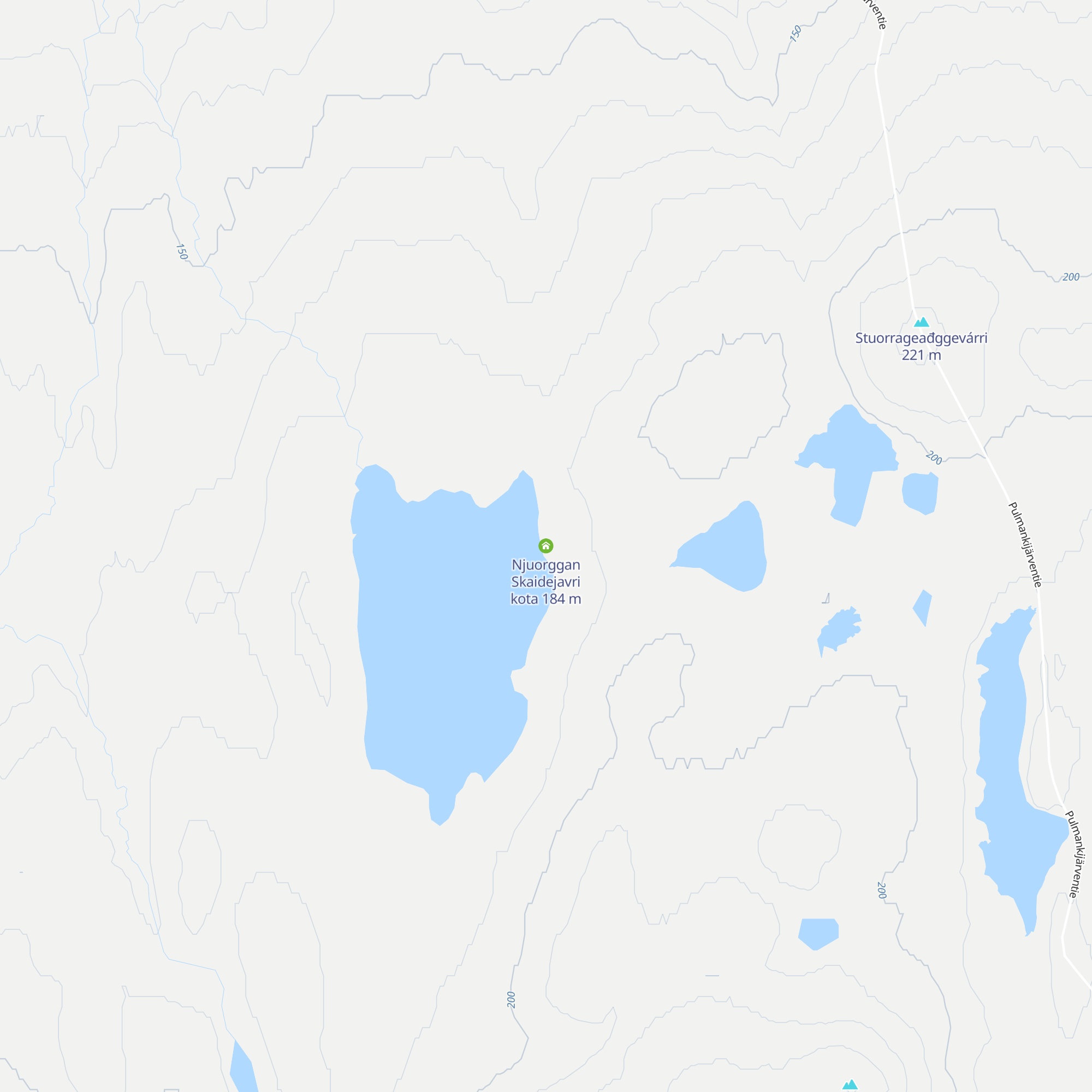 Njuorggan Skaidejavri kota map