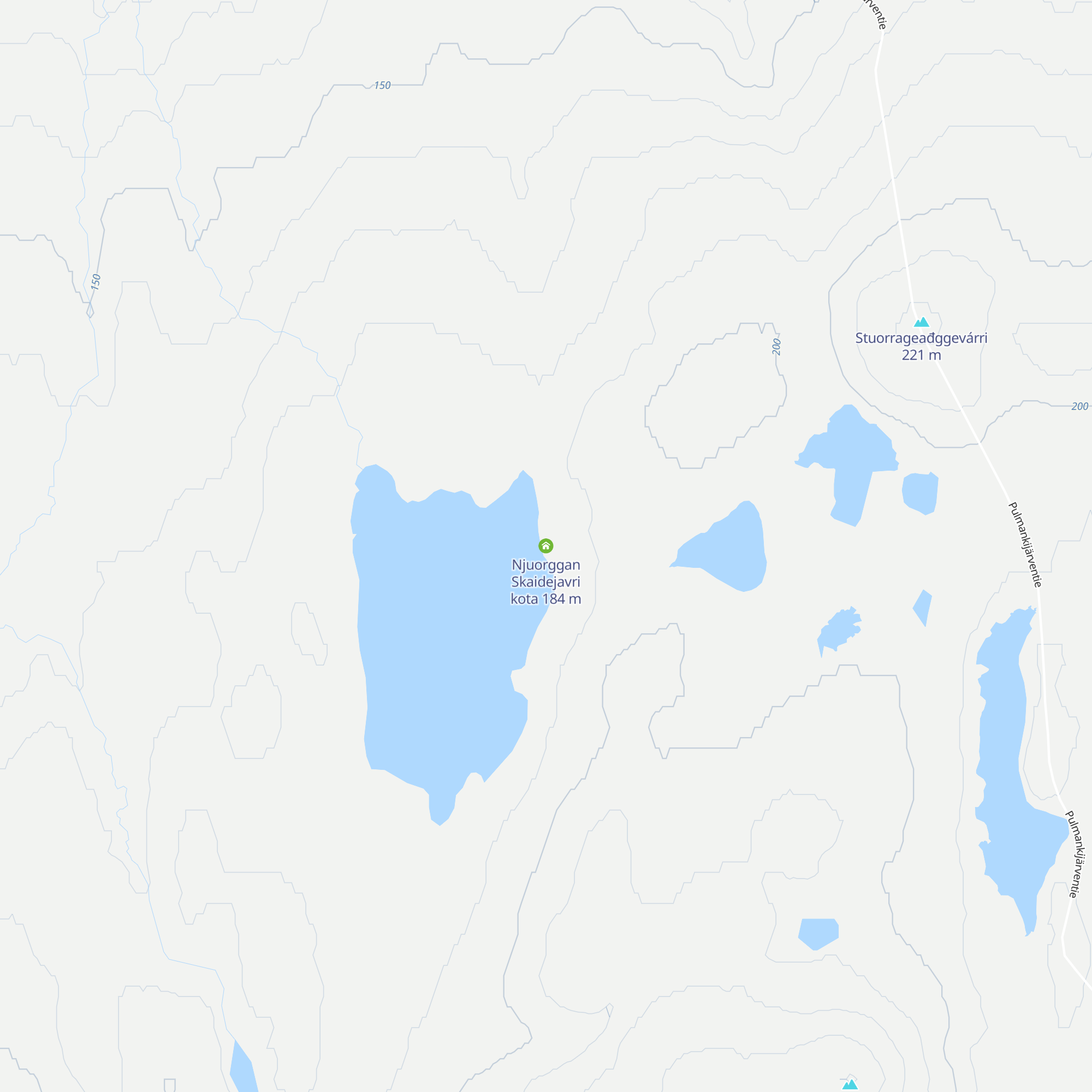 Njuorggan Skaidejavri kota map