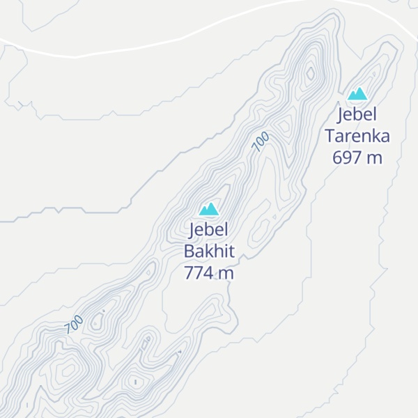 Map of Jebel Bakhit