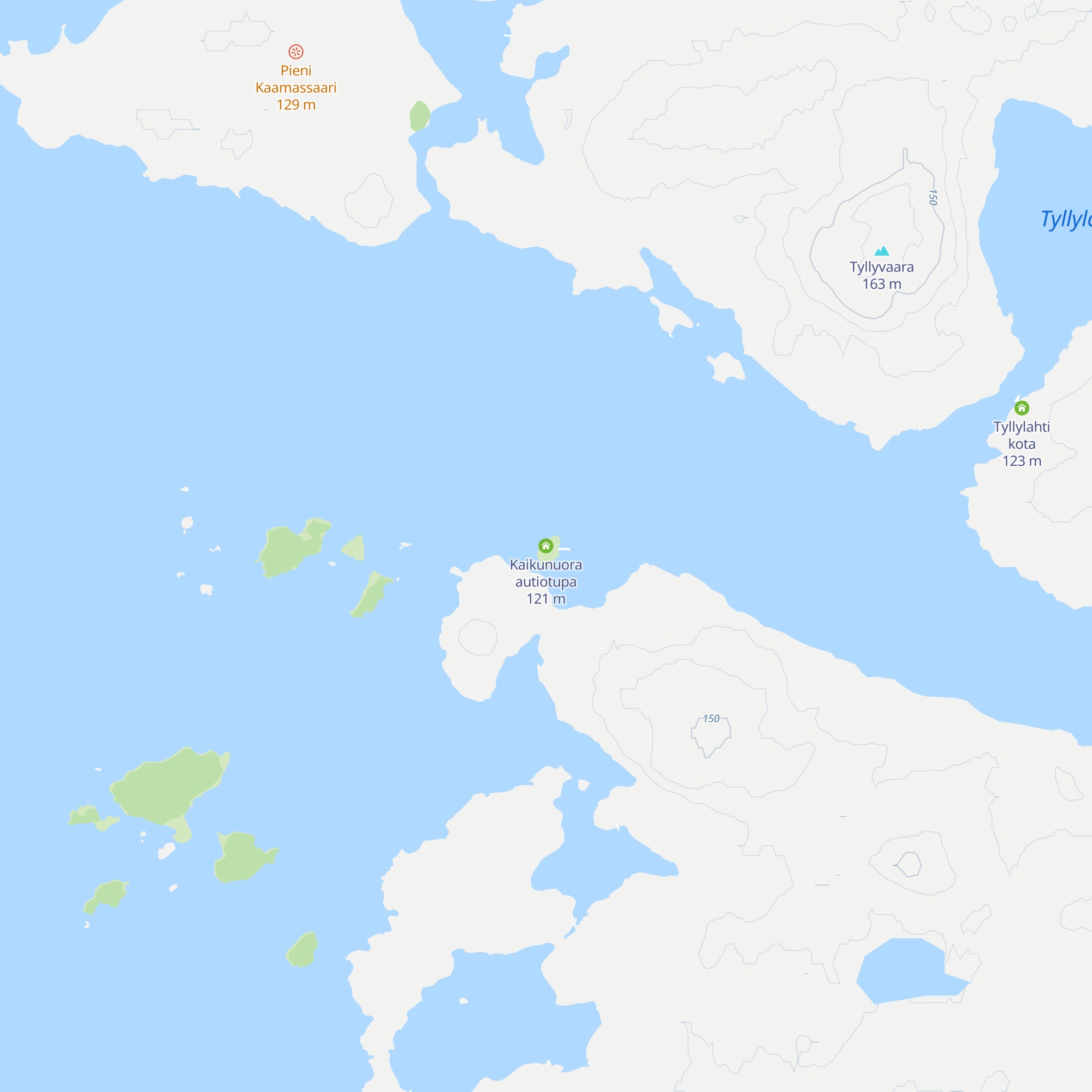 Kaikunuora autiotupa map