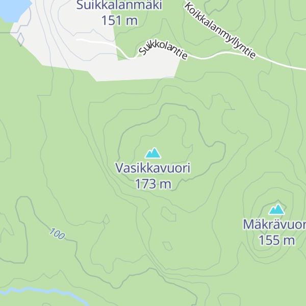 Map of Vasikkavuori