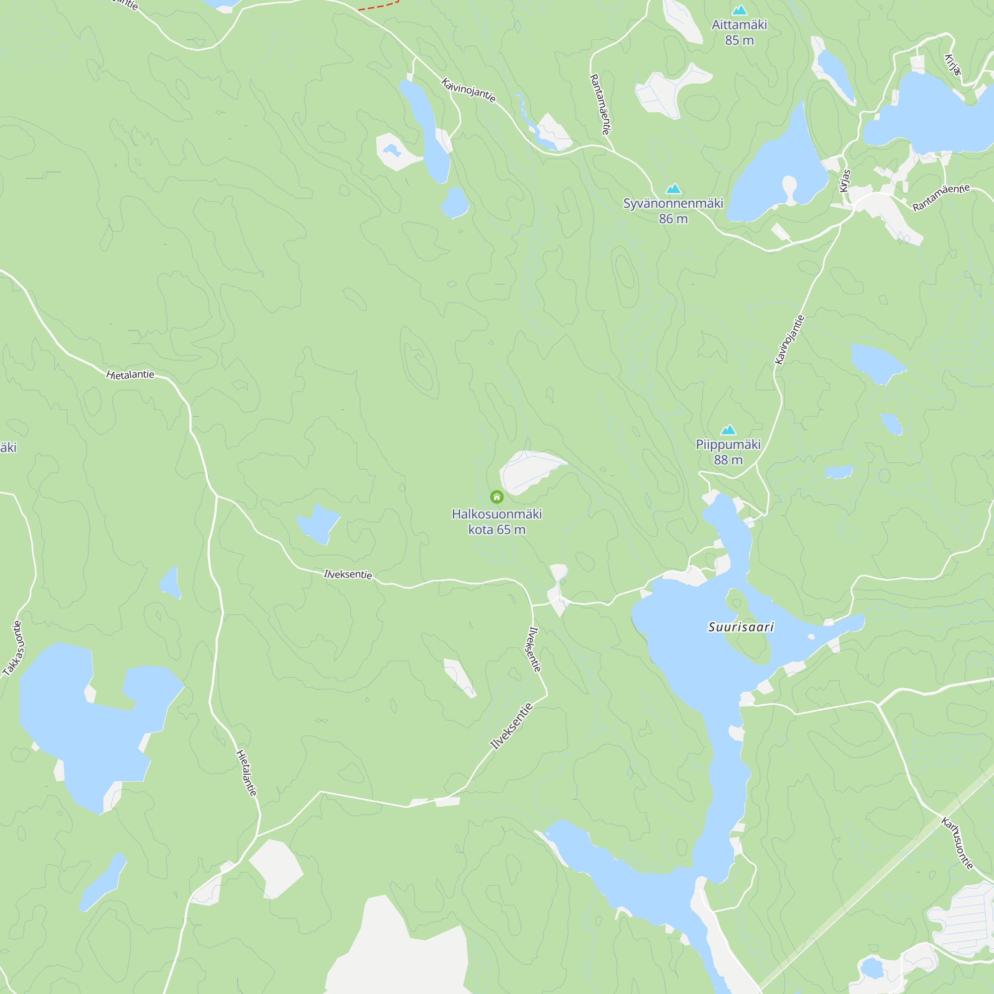 Halkosuonmäki kota map