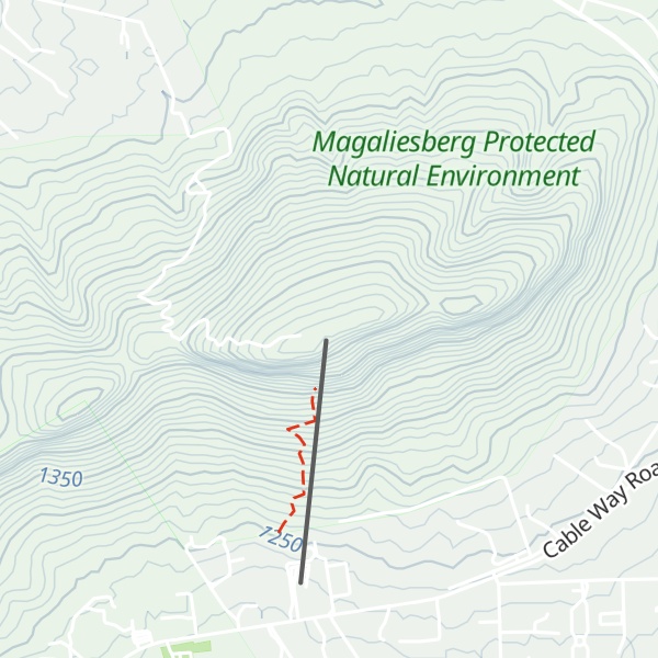 Map of Magaliesberg (Aerial Cableway)